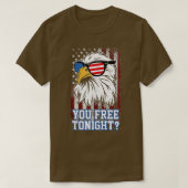 You Free Tonight Eagle American Flag Tシャツ (デザイン正面)