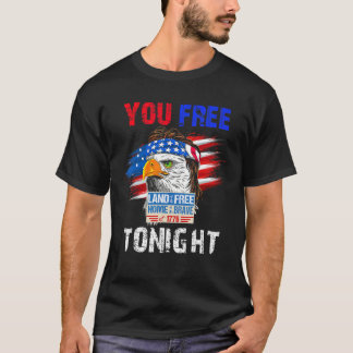 You Free Tonight Eagle Mullet Us American Flag 4th Tシャツ
