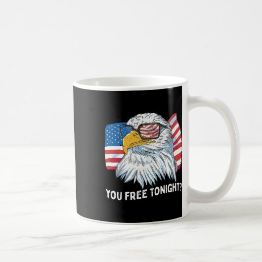 You Free Tonight Ld Eagle 4th July Independence Da コーヒーマグカップ (右)