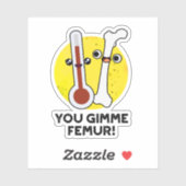 You Gimme Femurソングボーンおもしろいプン シール (シート)
