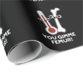 You Gimme Femur Song おもしろい Bone Pun Dark BG ラッピングペーパー (ロールコーナー)