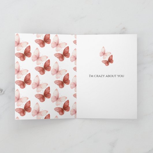 You Give Me Butterflies Love カード (内部)