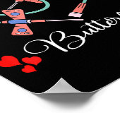 You Give Me Butterflies Phlebotomist Pbt Valentine ポスター (角)