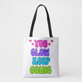 You Glow 保 Going – 明るいインスパイアとデザイン トートバッグ