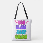 You Glow 保 Going – 明るいインスパイアとデザイン トートバッグ (裏面)