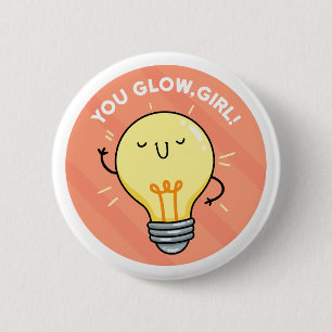 You Glow Girl Electricity Punボタンピン 缶バッジ