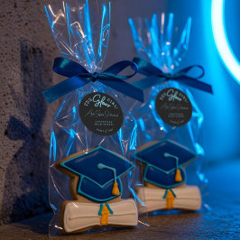 You Glow Girl Grad Blue Neonスクリプト卒業 ラウンドシール