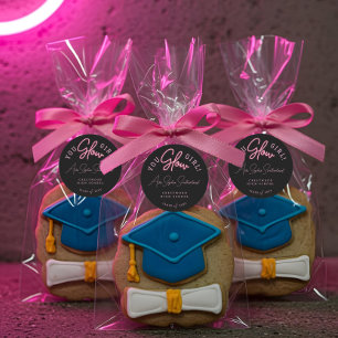 You Glow Girl Grad Pink Neon Script卒業 ラウンドシール