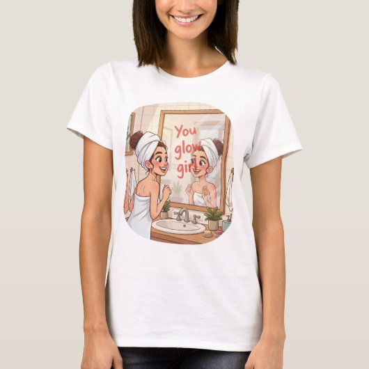 You Glow Girl – Self-Love Morning Ritual  Tシャツ (正面)
