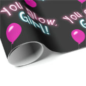 You Glow Girl Sign on Black ラッピングペーパー (ロールコーナー)