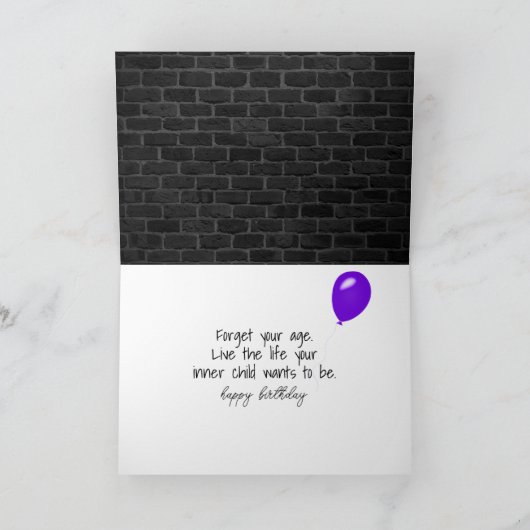 You Glow Girl Sign on Brick Wall カード (内部)