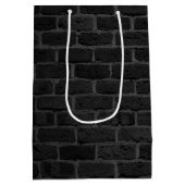 You Glow Girl Sign on Brick Wall ミディアムペーパーバッグ (裏面)