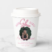 You Glow Girl Wavy Pink Neon卒業写真 紙コップ (正面)