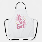 You Go Girl | 励ましのピンクエプロン エプロン (正面)