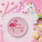 You Go Girl Pink Flamingo ペーパープレート (パーティー)