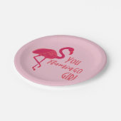 You Go Girl Pink Flamingo ペーパープレート (アングル)
