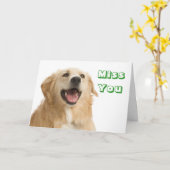 You Golden Retriever Pippy Dog恋しく思グリーティングカード カード (黄色い花)