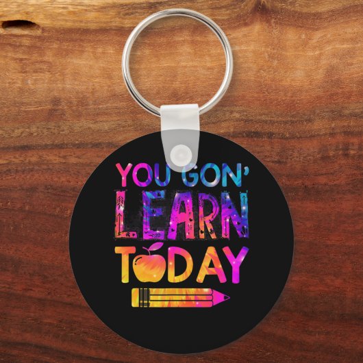 You Gon'学 Todayおもしろい先生絞り染めSに戻る キーホルダー (正面)