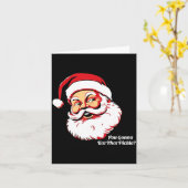 You Gonna Eat That Ckle Funny Santa Claus Christma カード (黄色い花)