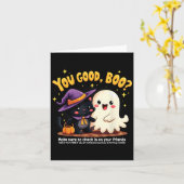 You Good, Boo_ Suicide Prevention Halloween Mental カード (黄色い花)