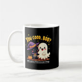 You Good, Boo_ Suicide Prevention Halloween Mental コーヒーマグカップ (左)