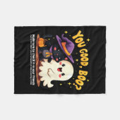You Good, Boo_ Suicide Prevention Halloween Mental フリースブランケット (正面(横))