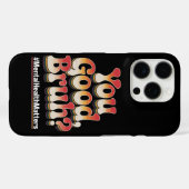 You Good Bruh?メンタルヘルスの大切さ レトロ ヴィンテージ Case-Mate iPhoneケース (裏面 (横))