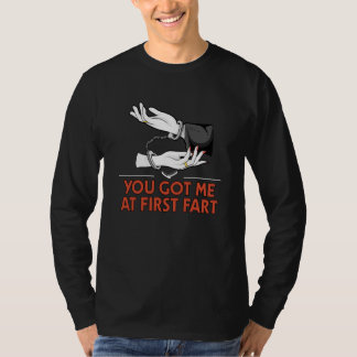 You Got Me at First Fart Wedding Humor Bride and G Tシャツ
