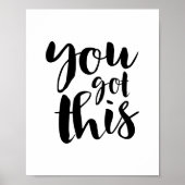 "You Got This" - Bold Minimalist Motivational Typo ポスター (正面)
