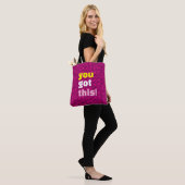 YOU GOT THIS! Fuscia and Black Spiral Tote トートバッグ (モデル)