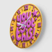 You Got This Motivational Inspirational Quote  ラージ壁時計 (傾斜)