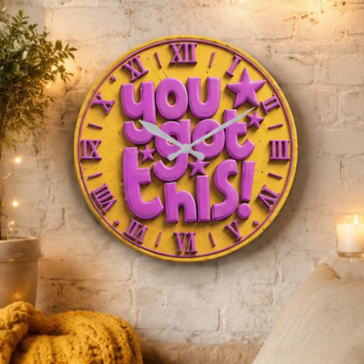 You Got This Motivational Inspirational Quote  ラージ壁時計