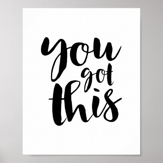 You Got This, Motivational Quote Gallery Wall ポスター (正面)