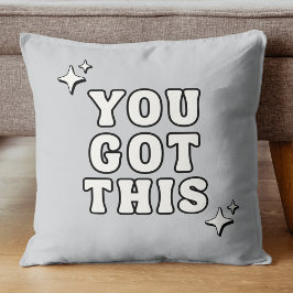 You Got This Motivational Quote Retro Gray クッション