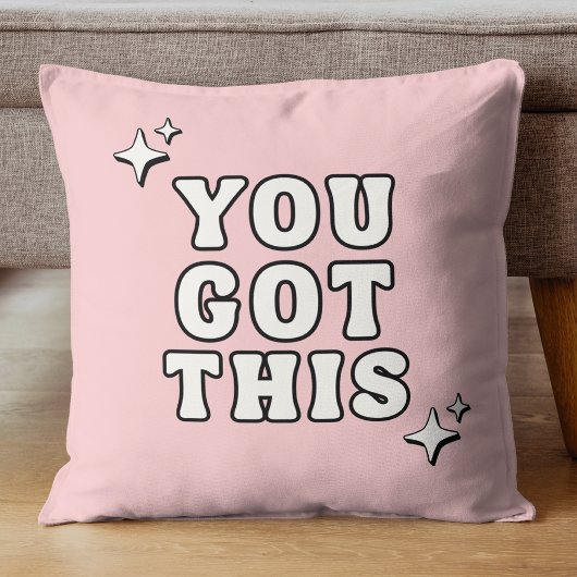 You Got This Motivational Quote Retro Pink クッション