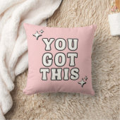 You Got This Motivational Quote Retro Pink クッション (ブランケット)