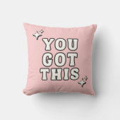 You Got This Motivational Quote Retro Pink クッション (正面)