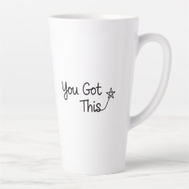 "You Got This" Motivational Star Design カフェラテマグ