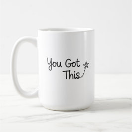 "You Got This" Motivational Star Design コーヒーマグカップ