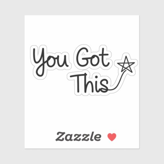 "You Got This" Motivational Star Design シール (シート)