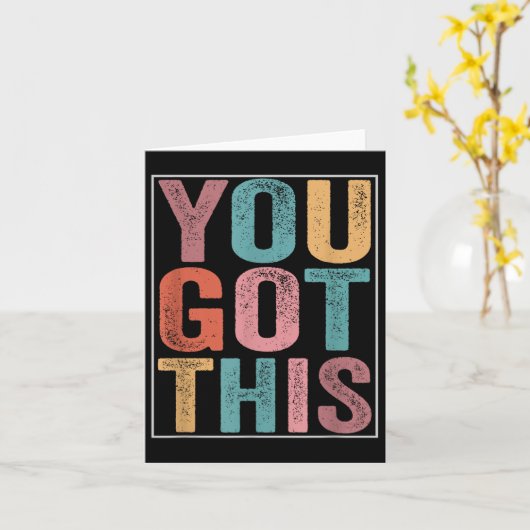 You Got This Motivational Testing Day Design For T カード (黄色い花)