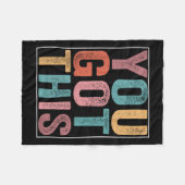 You Got This Motivational Testing Day Design For T フリースブランケット (正面(横))