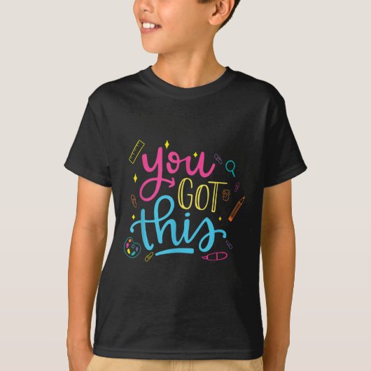 You Got This Motivational Testing Day Teacher Stud Tシャツ (正面)