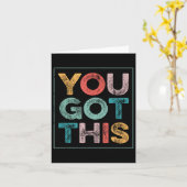 You Got This Saying Cool Motivational Quote  カード (黄色い花)