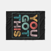 You Got This Saying Cool Motivational Quote フリースブランケット (正面(横))