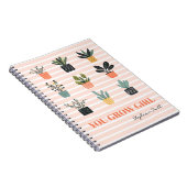 You Grow Girl – かわいいフェミニン植物やる気を起こさせる ノートブック (右側)