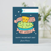 You Guac私の世界の教室のバレンタインデーのカード 招待状 (スタンド正面)