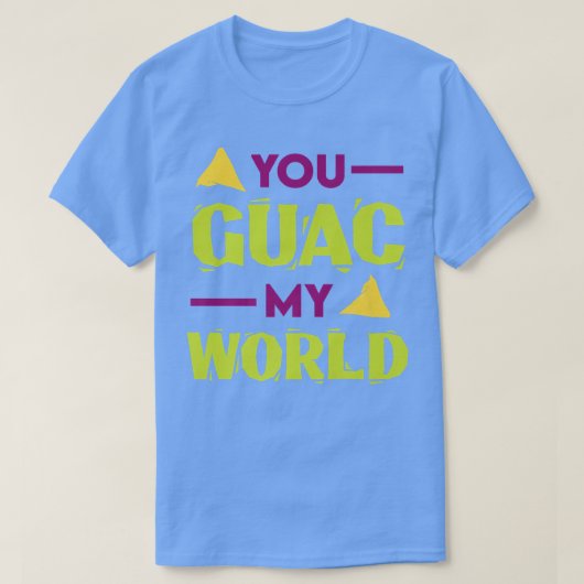 You Guac My World Guacamole Rock Punアボカド食品 Tシャツ (デザイン正面)