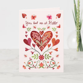 You Had Me at Hello - Romantic Love Valentines Day カード