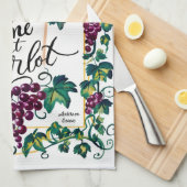 You Had Me At Merlot Custom Wine キッチンタオル (四つ折り)
